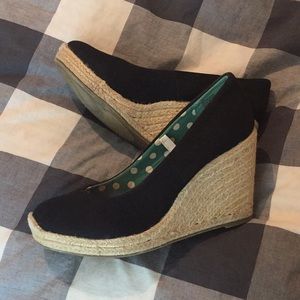Black Espadrille Wedges